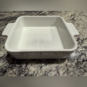 NEW W TAG Le Creuset White Square Baking Dish 14cm ~5.4” Interior) Stoneware